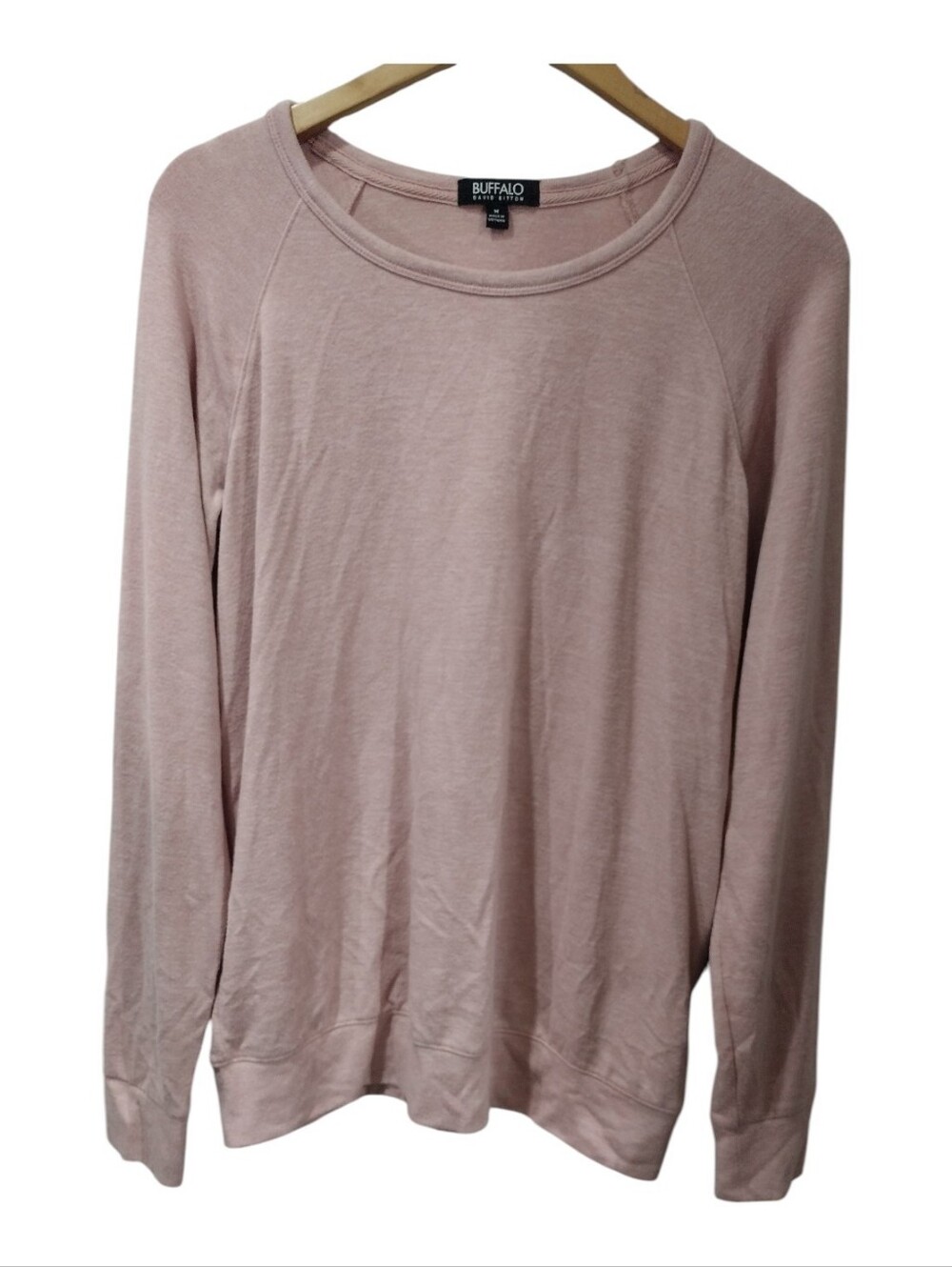 Buffalo David Bitton Women's Long-Sleeve Lightweight Top in Dusty Pink